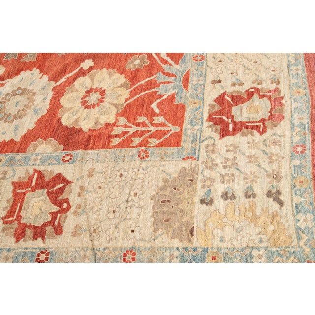 21st Century Sultanabad Contemporary Wool Rug 12 X 15 For Sale - Image 12 of 13