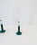 1990s Emerald Green Art Glass Champagne Flutes Glasses Barware - Set of 3 For Sale - Image 10 of 12