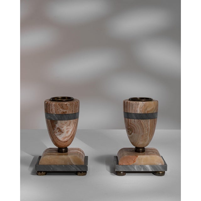 1920s 1920s France Art Deco Charcoal Onyx Vase For Sale - Image 5 of 15