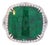 13.02 CTW Brazilian Emerald and Diamond Cocktail Ring in 18k White Gold, Size 6 For Sale