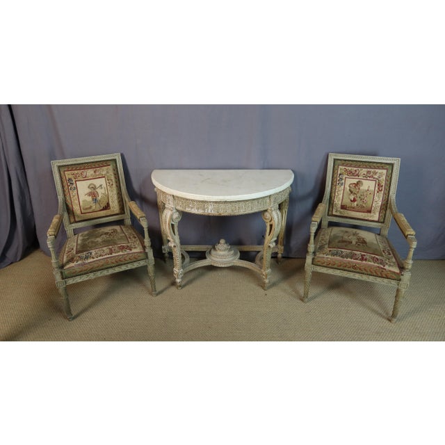 Console Table in Painted Wood, 1960s For Sale - Image 9 of 13