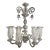 Modern hand blown hand etched platinum corded chandelier with removable etched shades. ( Manufacturer unknown)
