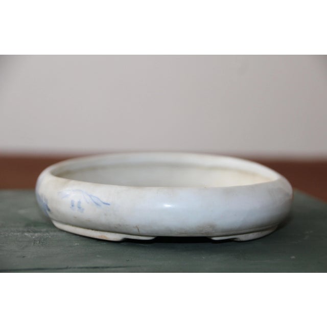 Blue and White Porcelain Bonsai Pot, 1950s For Sale - Image 6 of 13