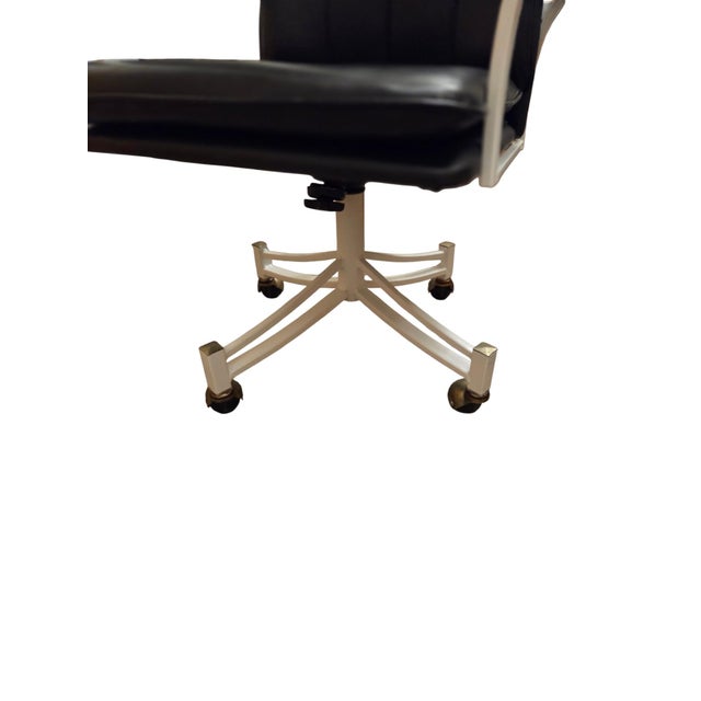1980s Vintage Milo Baughman Style Directors Chairs Swivel Castors Postmodern Vintage For Sale - Image 5 of 14