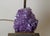 Amethyst Table Lamp in Brass with Silk Lampshade, 1970s For Sale - Image 14 of 18