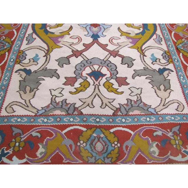 Blue Transylvanian Flat Kilim Rug, 1920s For Sale - Image 8 of 10