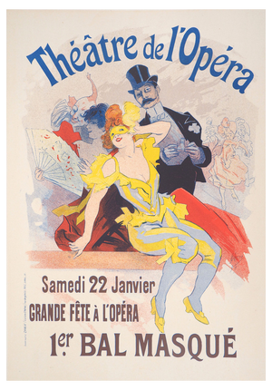 Jules Cheret, Masquerade Ball (Théâtre de l’Opéra), 1897, Original Lithograph