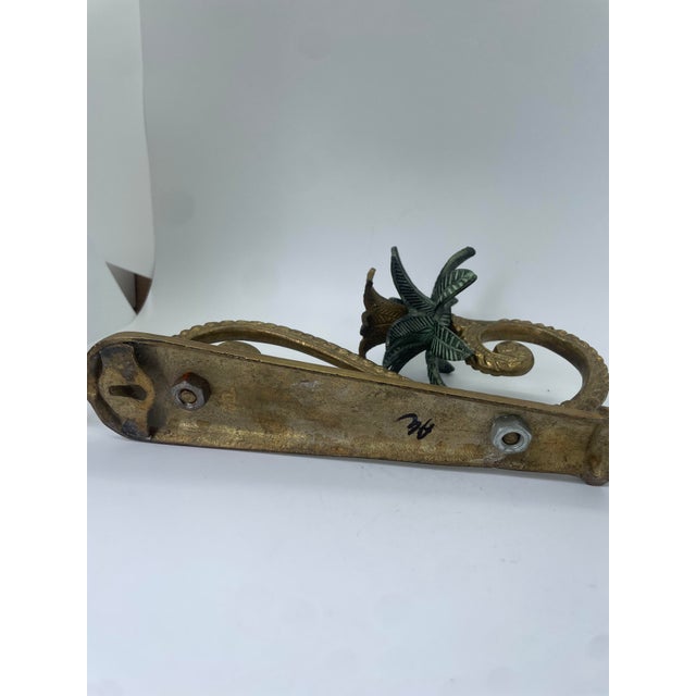 Late 20th Century Late 20th Century Brass Palm Candle Sconce For Sale - Image 5 of 5