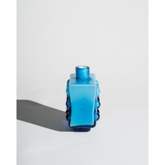 Pop Art Duo Blue Cased Glass Bubble Vases from Friedrich Kristall, Germany, 1970s, Set of 2 For Sale - Image 14 of 18