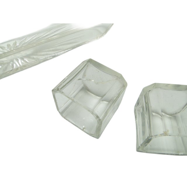 Art Deco Crystal Salt Holders, Poland, 1950s, Set of 3 For Sale - Image 8 of 10
