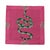 Contemporary Thistle And Snake Cotton Sateen Cocktail Napkins in Pink, Set of 4 For Sale - Image 3 of 6