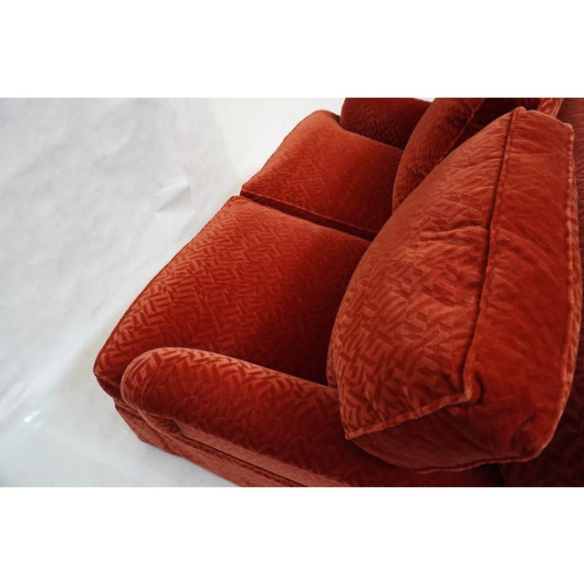 Custom Upholstered Loveseat in Eclat Knoll Mohair For Sale - Image 9 of 10