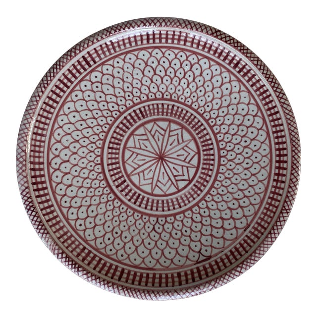 Moroccan Fez Style Hand Painted Dish For Sale