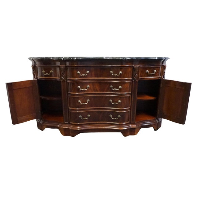 Bernhardt Furniture Contemporary Traditional Style 76" Buffet W. Black Granite Top 368-133 For Sale In Kansas City - Image 6 of 15
