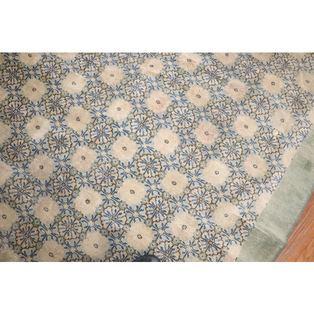 Arts & Crafts Zabihi Collection Mid 20th Century Turkish Deco Rug For Sale - Image 3 of 18