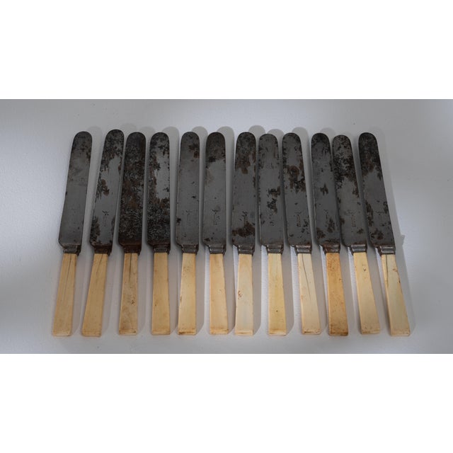 19th Century United Kingdom Ivory Metal Serving Utensil - 12 pcs For Sale - Image 13 of 18