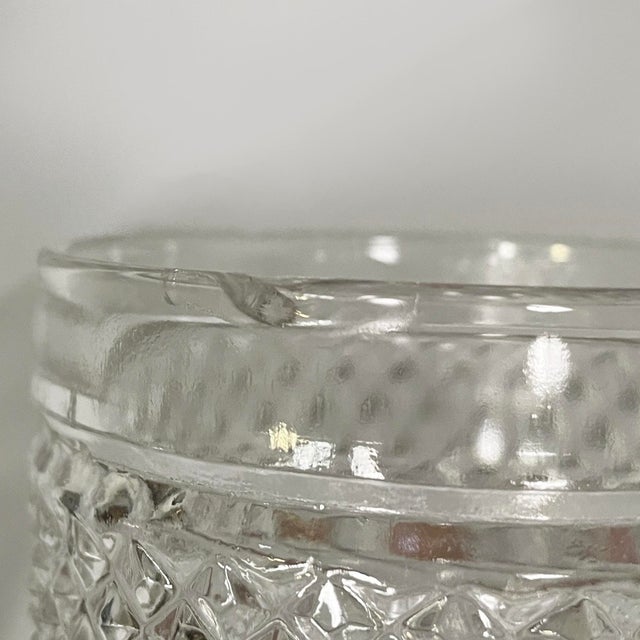 Italian Modern Round Glasses in Crafted Glass, 1970s, Set of 6 For Sale - Image 6 of 9