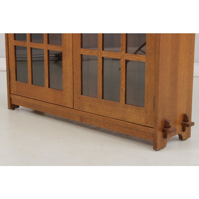 Stickley Mission Oak Arts &Crafts 2 Door Bookcase For Sale - Image 12 of 18