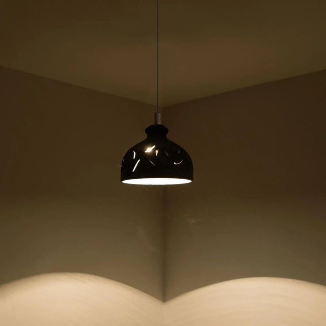 Blue Ceramic Pendant Light, Denmark, 1970 For Sale - Image 10 of 13