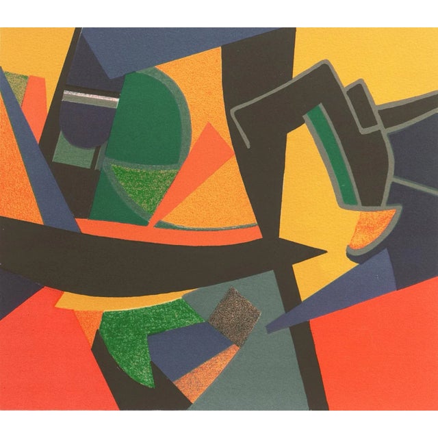 1960s 'Abstract in Coral and Gold' by Maurice Estève, Academie Colarossi, Grand Prix National Des Arts For Sale - Image 5 of 10