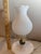 White Vintage Hobnail Milk Glass 11" T Lamp Hurricane Electric Parlor Table Boudoir For Sale - Image 8 of 12