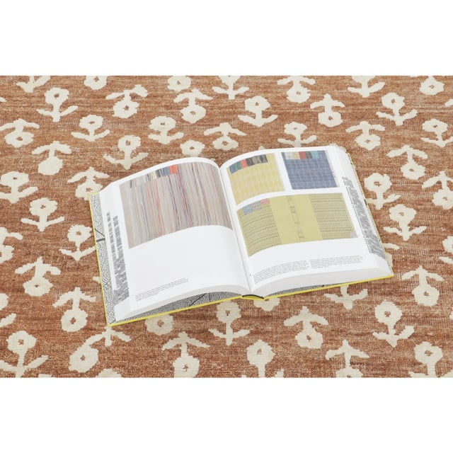 Contemporary Block Print Floral Natural Silk Runner by Rug & Kilim, India For Sale - Image 9 of 9
