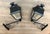 Mid-Century Modern 1950s Pair of Substantial Exterior Iron Lanterns on Brackets For Sale - Image 3 of 12