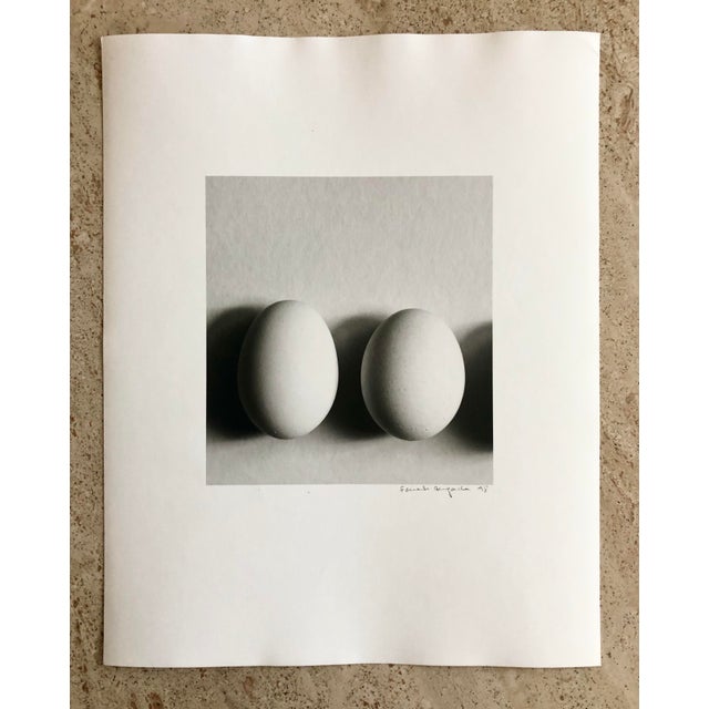 Fernando Bengoechea (1965-2004) photographic print on paper, pencil signed and dated. Black and white shadow study with...