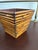 Wood Vintage Stacked Bamboo Reed Tapered Square Cachepots — A Pair For Sale - Image 7 of 7