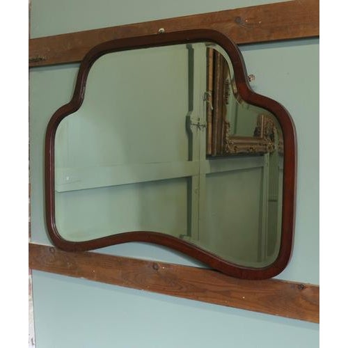 Art Deco Walnut Wall Mirror, 1920 For Sale - Image 3 of 7
