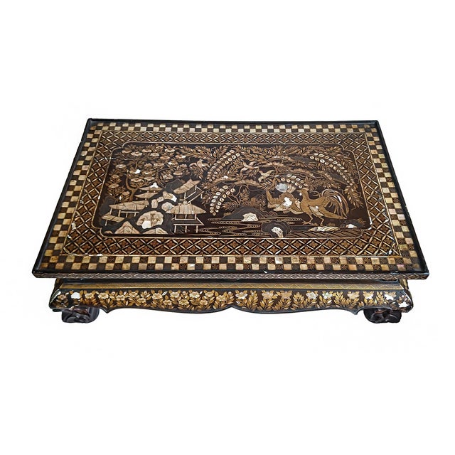 Mid-Century Modern Mid-19th Century Mother-of-Pearl Inlaid Altar Table, Japan, Edo Period For Sale - Image 3 of 15