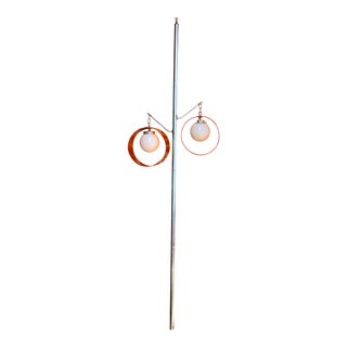 1970s Atomic Style Tension Pole Light For Sale