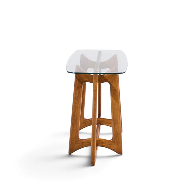 Craft Associates Adrian Pearsall for Craft Associates Mid Century Sculptural Walnut Console Table For Sale - Image 4 of 9