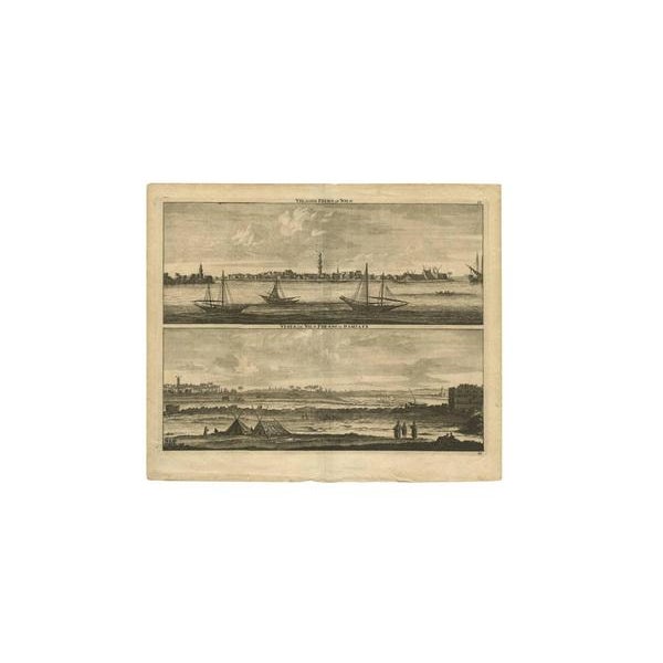 C. De Bruijn, Panoramic Views of the Nile, Egypt, 1700, Print For Sale - Image 4 of 5