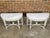 Pair of French Louis XVI Style Painted Demilune Console Tables with Marble Tops For Sale - Image 11 of 12