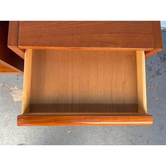 Mid 20th Century Danish Modern Teak Nightstands, A Pair For Sale - Image 11 of 14