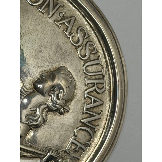 George III London Assurance Britannia Plaque – Hallmarked Sterling Silver, Hennell Family, London, Circa 1801 For Sale - Image 12 of 18