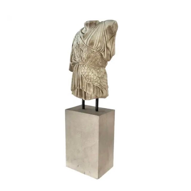 Greek Roman Marble Torso Sculpture on Iron Stand, 20th Century, Italy For Sale In Tampa - Image 6 of 18