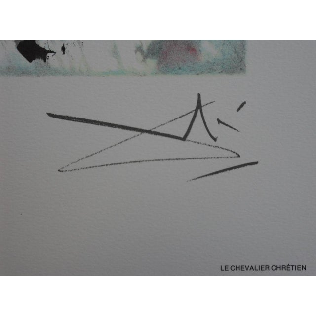 Salvador Dali, The Horses, The Christian Knight, Signed Lithograph For Sale - Image 6 of 7