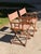 Late 20th Century Pair of Vintage Faux Bamboo X Frame Folding Safari Chairs For Sale - Image 5 of 11