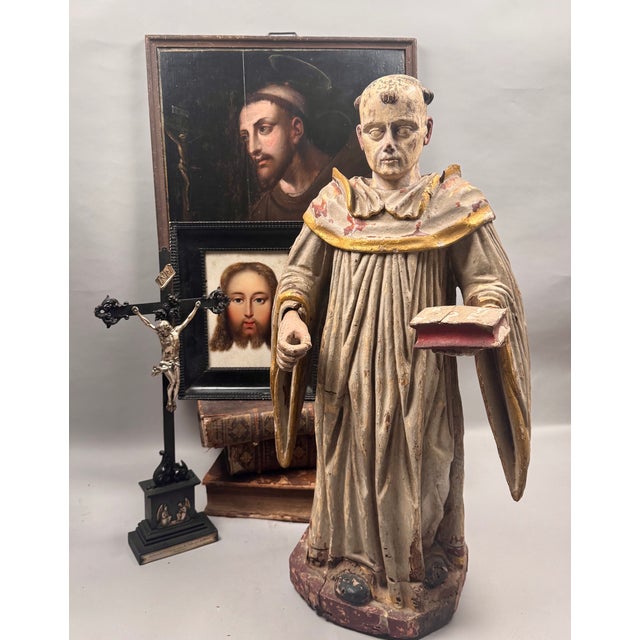 Saint Dominic, 18th Century, Oak For Sale - Image 11 of 12