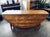 Vintage Large Oak Parquet Top Drop Leaf Dining Table For Sale - Image 11 of 12