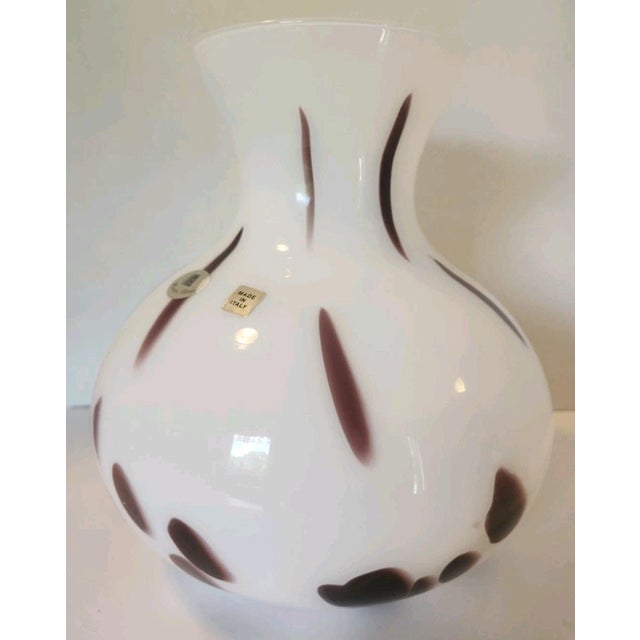 Bring Italian artisan charm to your décor with this **Vintage Azzurra Maestri Vetrai Made in Italy Round Spotted Art Glass...