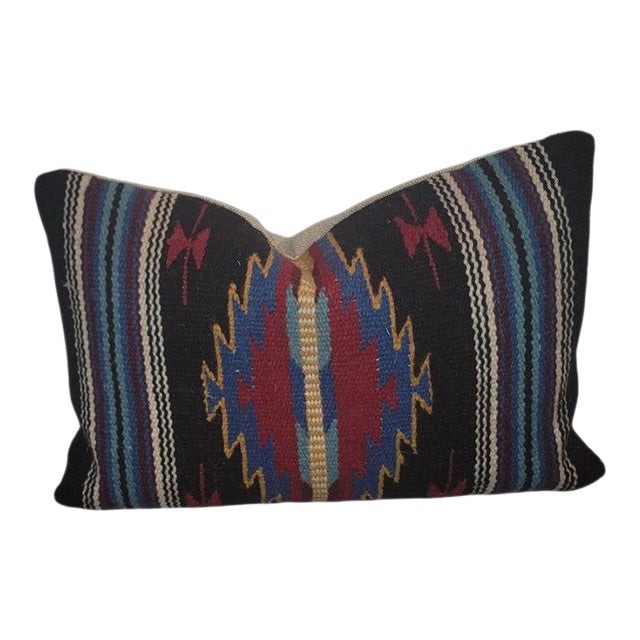 Wool Mexican Indian Weaving Pillow For Sale