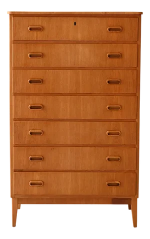 Vintage Scandinavian Oak Chest of Drawers, 1960s