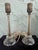Transparent Vintage Cut Crystal Boudoir Table Lamps – Pair With Diamond Point Columns & Eagle Sockets For Sale - Image 8 of 11