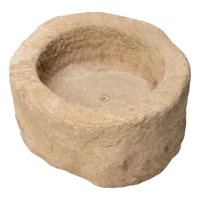 Chinese Full Moon Stone Trough, C. 1850 For Sale