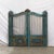 Teal Vintage Indian Painted Teakwood Garden Gate For Sale - Image 8 of 8