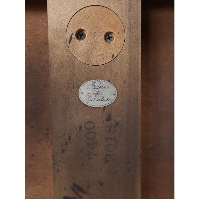 Baker Milling Road Burl Walnut Flip-Top Game Table For Sale - Image 10 of 12