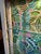 Vintage White Wooden Short Light Up Glass Display Cabinet With Tropical Wallpaper Background For Sale - Image 9 of 11